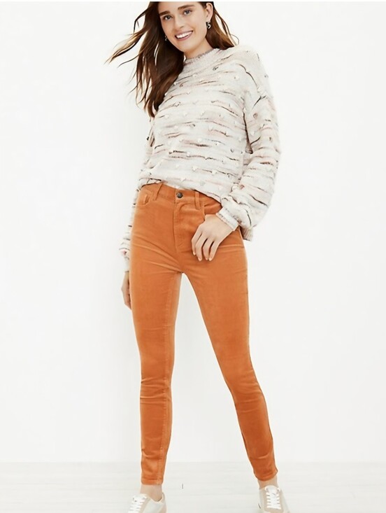 LOFT Denim - LOFT High Rise Skinny Corduroy Jeans Sienna Tan Women's 29 (8) NWT